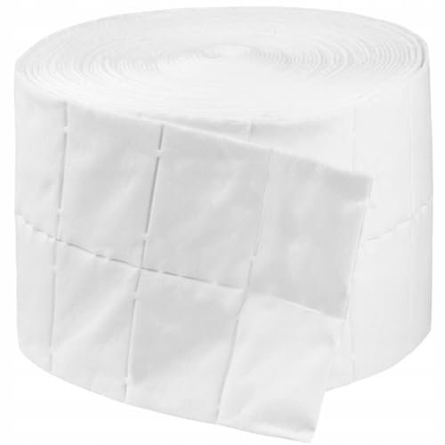 MANY BEAUTY 500 Stück Zelletten Pads 12-Lagig - Fusselfreie Wattepads aus Zellulose - Zelettenrolle für Nägel - Staubfreie Zellstofftupfer, Faserfreie Formel - Nagel Zubehör