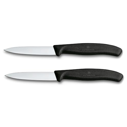 Victorinox Swiss Classic Schäl- und Gemüsemesser-Set, 2tlg, 8 cm, Schwarz