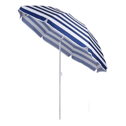 Sunula Sonnenschirm 160 cm mit Schutzhülle, neigbar & höhenverstellbar, Sonnenschirm für Strand Terrasse Garten, UPF 50+ UV-Schutz, GRS-recycelter Bezug