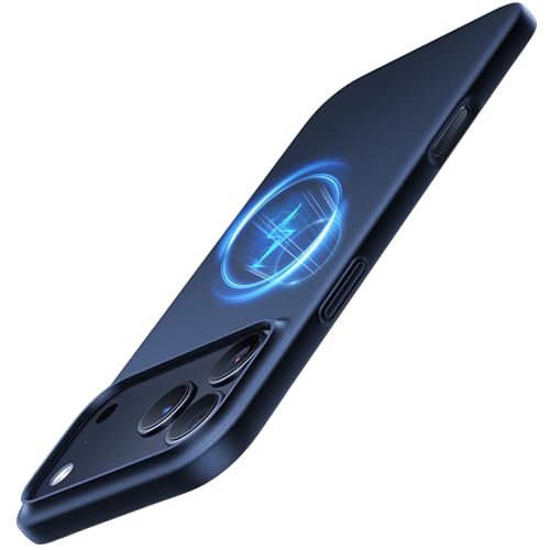 TORRAS Ultra Dünn für iPhone 17 Pro Hülle für MagSafe [Nr. 1 Magnetkraft] Handyhülle iPhone 17 Pro Case Stoßfest Kratzfest (Samtiger Griff & Elegantes Aussehen) Slim iPhone Hülle Blau