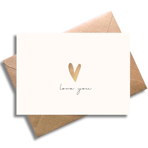 WBdesignz Liebeskarte mit Umschlag - Geschenk Karte zum Valentinstag