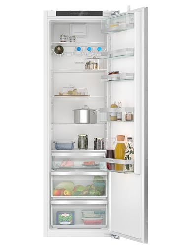Siemens KI81RADD0, iQ500, Einbau-Kühlschrank, 177,5 x 56 cm Nische, 310 L, Made in Germany, bottleRack für Flaschen, 2x längere Frische, schnellere Kühlung, softClosing-Tür, sehr Leise, Flachscharnier