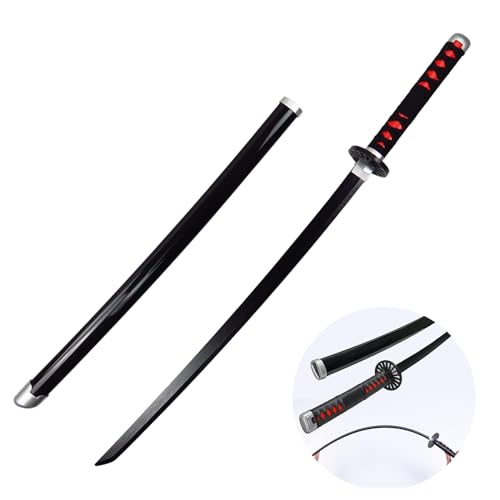 Ubephant Katana-Schwert von Demon, Kamado Tanjirou Cosplay, Samurai-Schwert, Anime Demon aus Bambus, 104 cm, für Cosplay und Sammler, Anime Fan für Erwachsene