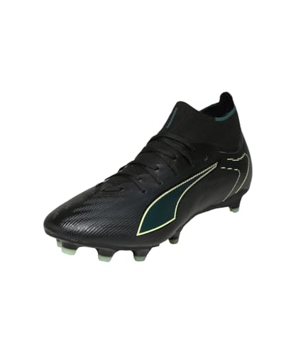 Puma Unisex Ultra 6 Match+ Fg/Ag Fußballschuh, Puma Black Fizzy Light Green Terrain, 44.5 EU