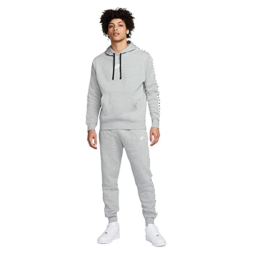 Nike Men's M NK Club FLC GX HD TRK Suit Tracksuit, DK Grey Heather/White, M