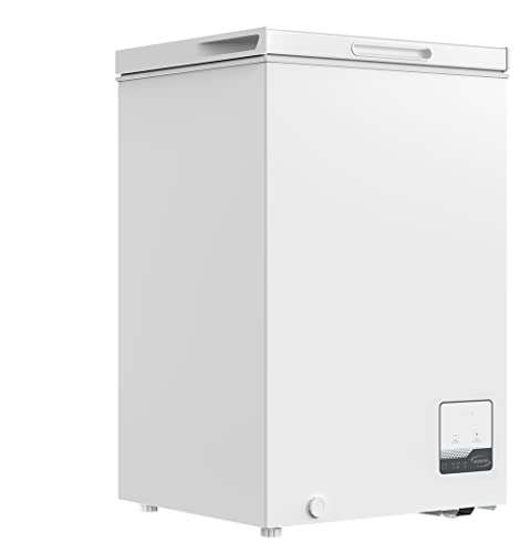 PKM Gefriertruhe BGT100D | 99 Liter | Weiß | EEK: D | 54,5 cm Breite | inkl. Drahtkorb | freistehend | 4 **** Gefrierfach