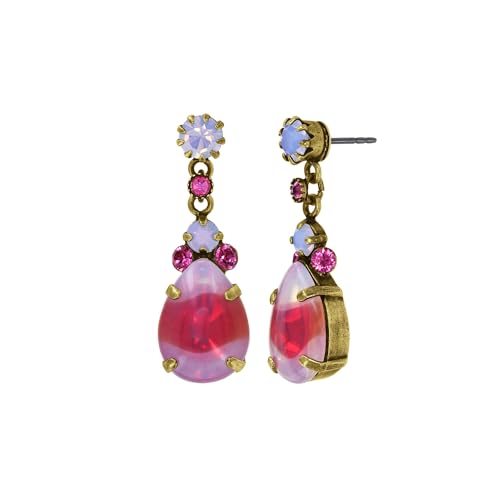 KONPLOTT Ohrstecker Sabrina Vintage koralle rot antik Messing