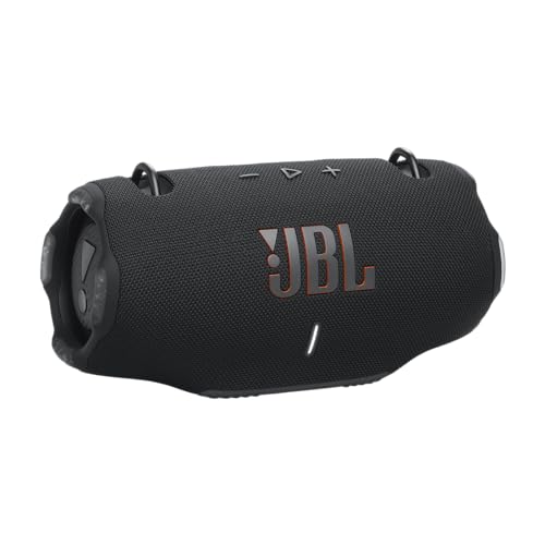 JBL Xtreme 4 Musikbox in Schwarz – Tragbare Bluetooth-Lautsprecher-Box mit tiefem Bass, KI-Sound-Boost und integrierter Powerbank – Wasserfest und staubfest ohne PD-Adapter – 24 Laufzeit