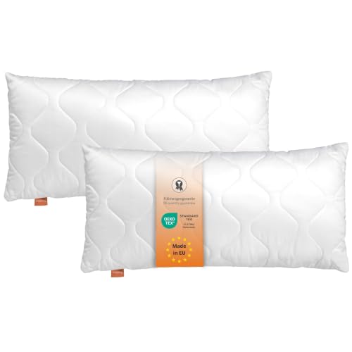 sleepling 2er Set Kissen 30x50 cm, Sofakissen, Kissenfüllung, Basic 100