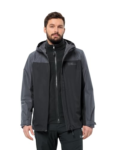 Jack Wolfskin Herren Taubenberg 3in1 Jkt M Jacket, Phantom, XL EU