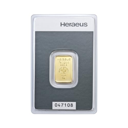 5 Gramm Kinebar Goldbarren Heraeus im Blister LBMA-Zertifiziert NEU