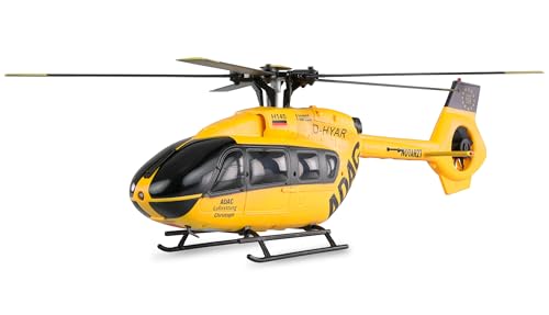Amewi ADAC H145 Helikopter Brushless 6-Kanal 6G RTF ferngesteuert RC Hubschrauber Heli Lizenzmodell, Gelb