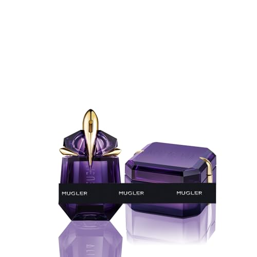 MUGLER Alien Eau de Parfum, Damen-Parfum, Amberartig, holzig und blumig, Außergewöhnlicher Duft, Nachfüllbar, 30 ml + MUGLER Alien Parfümierende Körpercreme, 200 ml