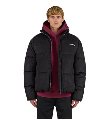 Pegador Sidan Velour Puffer Jacke Herren schwarz L