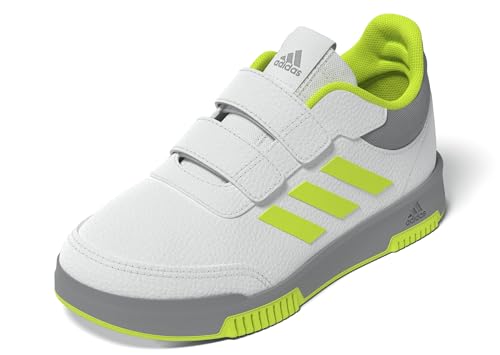 Adidas Unisex Kinder Tensaur Hook and Loop Shoes, Cloud White/Lucid Lemon/Grey Three, 31 1/2 EU