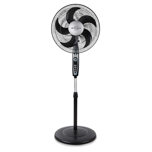 Orbegozo SF 0149 - Drehbarer Standventilator, Blättergröße 40 cm, einstellbare Höhe, 3 Stufen, 60 W, Schwarz