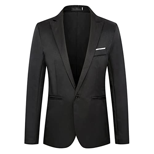 Sakko Herren Regular Fit, Jacke Anzug Herren, Blazer Modern Anzüge & Sakkos Mit Taschen Und Knöpfen Freizeitanzug Revers Jackett Elegante Anzugjacken Business Casual Sommersakko Leicht Herren