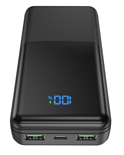 Coblob Power Bank 27000mAh, Tragbare Power Bank USB C 30W Schnellladung Powerbank mit LED Display Externer Handyakku mit 3 Ausgängen & 2 Eingängen für Smartphones, Tablets, AirPods und mehr