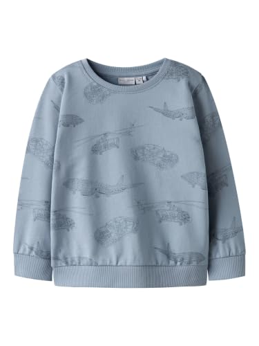Name IT Jungen Nmmvaron Ls AOP SWT Unb Noos, Dusty Blue, 122-128 EU