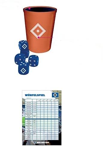 HSV Hamburger SV Würfelbecher mit Würfel, Würfelspiel, Gesellschaftsspiel, 1021142