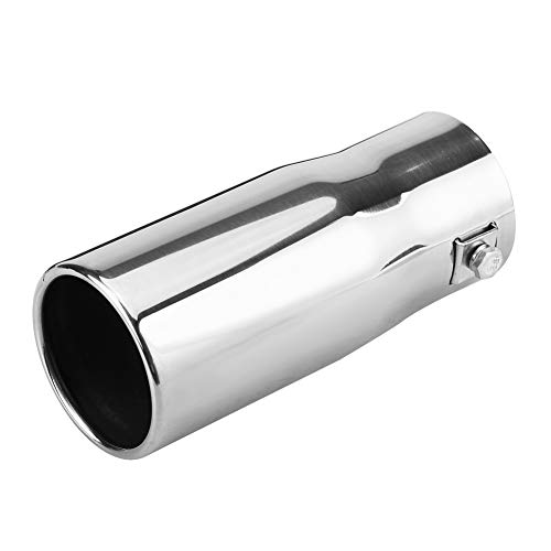 Auspuffblende Auspuff Schalldämpfer Endrohr Edelstahl Auspuffrohr Hinten Flaches Endrohr Endschalldämpfer Auspuffendrohr für Kleinwagen mit Einem Originalen Auspuffdurchmesser von 55–65mm