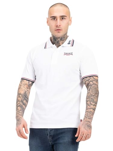 Lonsdale Herren-Polohemd aus Baumwolle, Slim Fit Kurzarm-Freizeithemd,WL