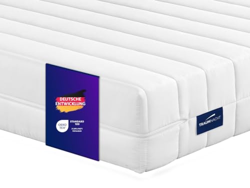 Traumnacht Easy Comfort Kaltschaummatratze H3 90x200 13 cm | mittelfest • ergonomisch • atmungsaktiv • hypoallergen • antibakteriell • Öko-Tex • deutscher Qualitätsstandard