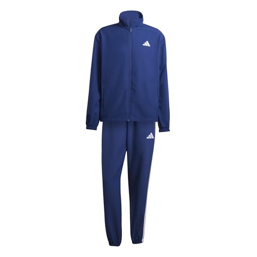adidas Herren 3 Stripes Woven Track Suit, dark blue, L