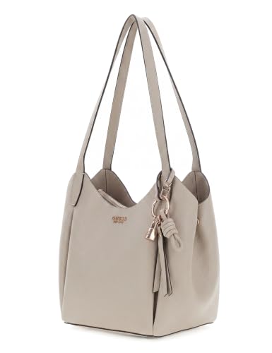 Guess Damen Beuteltasche Melody Bucket Weiß