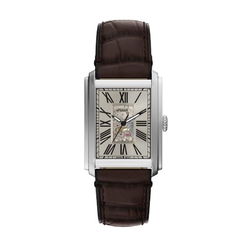 Fossil Carraway Herren 30MM Silberfarbene Edelstahluhr, ME3272