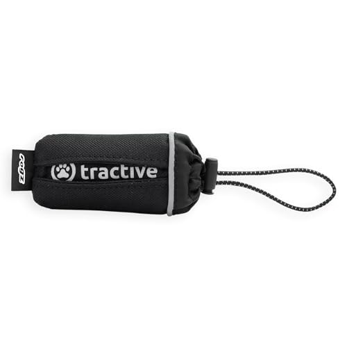 Tractive Tracker-Tasche. Befestige deinen GPS Tracker für Hunde sicher am Halsband (inkl. Klettbänder), Schwarz
