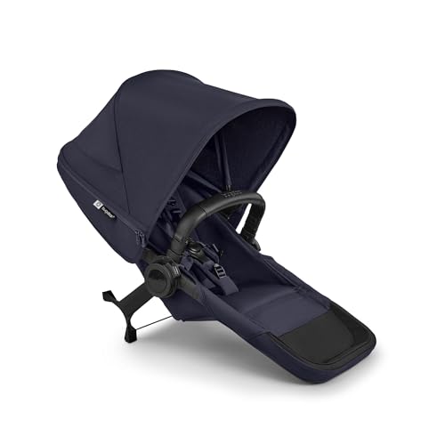 Bugaboo Donkey 6 Double Erweiterungsset, verwandelt Donkey 6 single in einen Geschwisterkinderwagen für Neugeborene & Kleinkinder, Doppelkinderwagen mit wendbarem Sitz, Deep Indigo