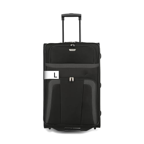 paklite Reisekoffer mit 2 Rollen, Rollkoffer groß, Orlando, klassischer Weichschalen Trolley im zeitlosen Design, 73 cm, 80 Liter