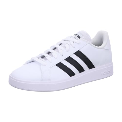adidas Herren Grand Court Base 2.0 Shoes Schuhe, Cloud White/Core Black/Cloud White, 46 2/3 EU