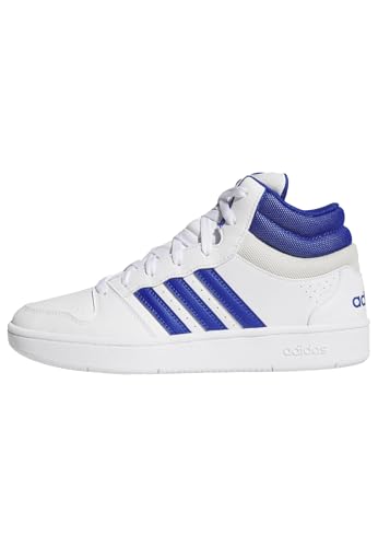 adidas Unisex Hoops MID Classic Shoes, FTWR White/Team royal Blue/Orbit Grey, 43 1/3 EU