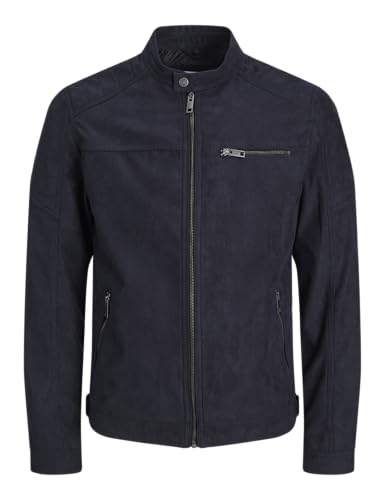 JACK & JONES Kunstlederjacke Herren,Jet Black,L