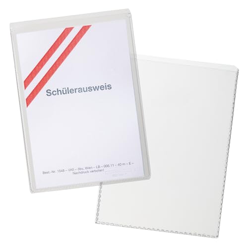 Durable Schutz- und Ausweishülle (für DIN A7, 74 x 105 mm Dokumente) 10 Stück, transparent, 213419