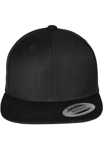 Flexfit Classic Snapback Cap, Mütze Unisex Kappe für Kinder, One Size, Farbe Black