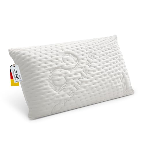 FMP Matratzenmanufaktur Orthopädisches Nackenstützkissen viscoelastisches Kissen, Visco Kopfkissen, Kissen, Nackenkissen 8,5 cm hoch, weiß