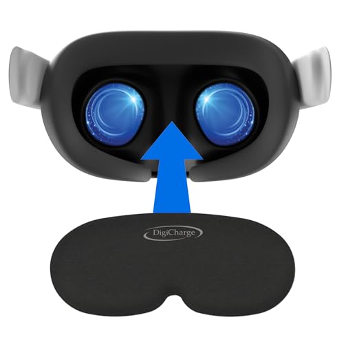 Digicharge VR Objektivschutz Objektivabdeckung Kompatibel mit Meta Quest 3S, 3S Xbox Edition, Quest 3, Quest 2, Oculus RiftS, PICO, Premium-Schaum, Schutz vor Staub und Kratzern VR Lens Cover
