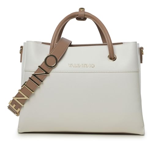 Valentino Damen Alexia Tasche, Bianco/Cuoio