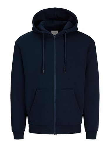 JACK & JONES Male Kapuzenpullover mit Reißverschluss Einfarbig Kapuzenpullover mit Reißverschluss