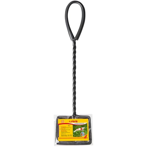 sera Fangnetz fein 8 cm | Aquarien-Kescher zum schonenden Fangen und Umsetzen von Zierfischen | weiches Netz für verletzungsarmen Fischfang | handlich für Nano- und kleine Aquarien