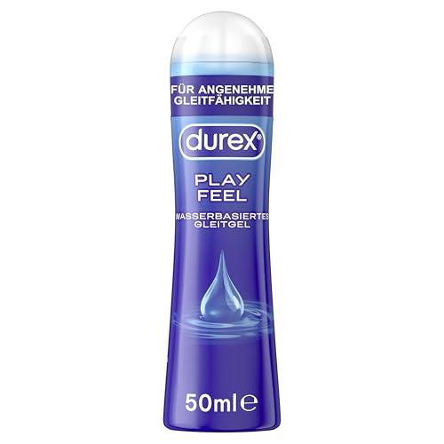 Durex Play Feel Gleitgel – Wasserbasiertes Gleitmittel für angenehme Gleitfähigkeit, sanft & pH-freundlich – 50 ml