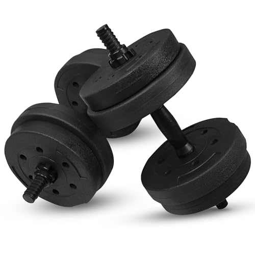 Fitby Verstellbare Hanteln 10 kg – Hantel-Set für Krafttraining – verstellbare Dumbbells – Gewichts-Set – rutschfeste ergonomische Griffe – Training zu Hause