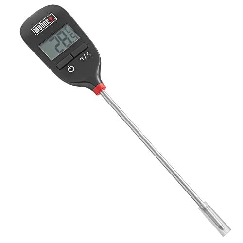 Weber Digital Taschenthermometer/Schnelle und präzise Temperaturmessung in °C und °F in 15 Sekunden, Automatische Abschaltung, Gut lesbares Display, 0,8 x 3,3 x 20,5 cm