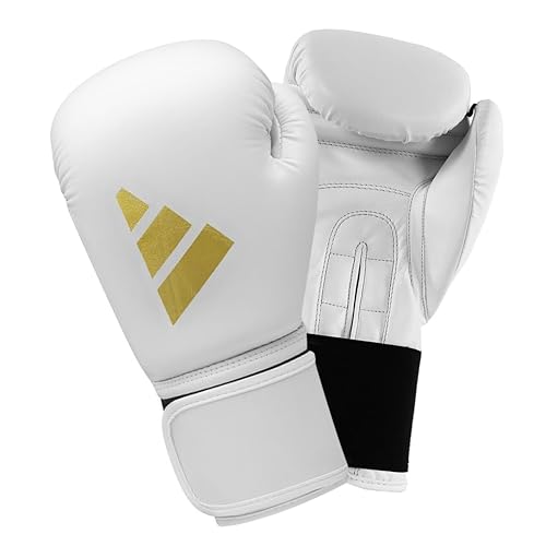 Adidas Boxhandschuhe Speed 50, Erwachsene, Boxing Gloves 16 oz, Punchinghandschuhe komfortabel und langlebig, weiß