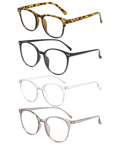 ALONK 4 Stück Blaulichtfilter Brille Damen Herren, Blue Light Glasses für Reduzierung von Kopfschmerzen und zur Verbesserung Des Schlafs