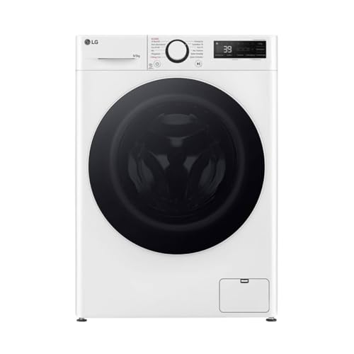LG V5WD95SLIM, Klasse A - E, Frontlader-Waschtrockner 9-5 kg, Waschtrockner Slim 53,5 cm Tiefe, Wi-Fi, AI Direct Drive, Tiefenreinigung mit Dampf, TurboWash 360, Große Kapazität, Weiß