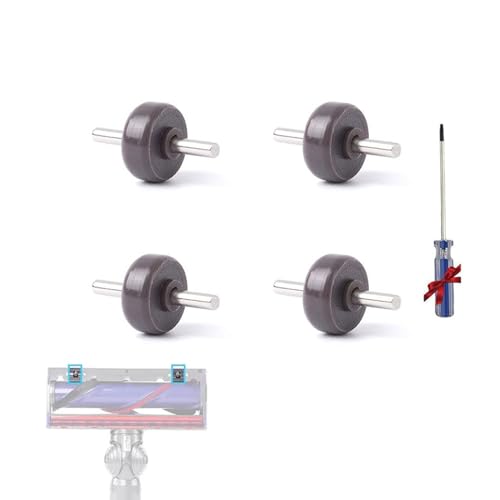 4 Stück staubsauger Vorderräder Rollen Ersatzteile,Achsen+Rollen Reparaturteile Zubehörset,Staubsauger Ersatz Zubehör,Kompatibel mit Dyson V6 V7 V8 V10 V11 V15 Serien (4 Stück Rollen)
